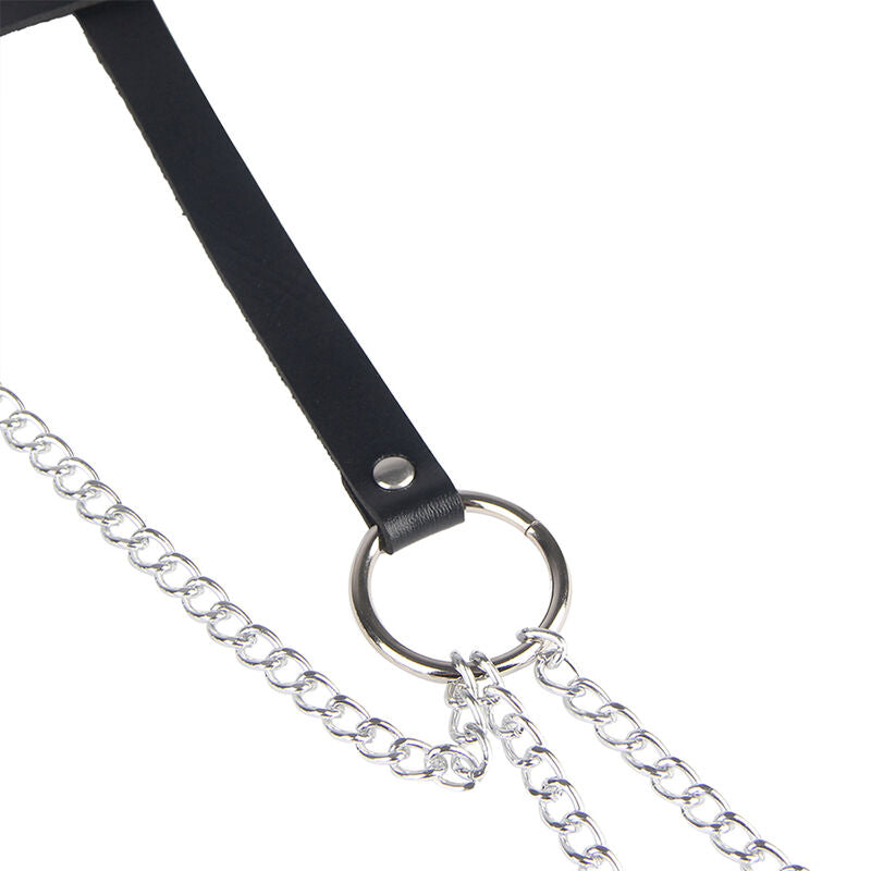 CHAINE BAGUE CUIR CEINTURE NOIR