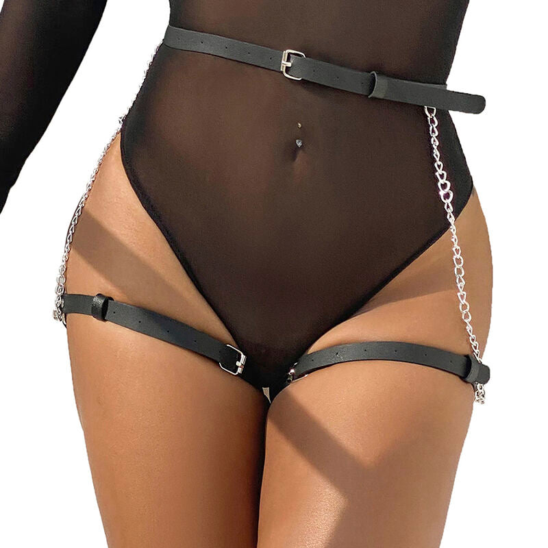 HARNAIS CEINTURE CUIR NOIR TAILLE UNIQUE