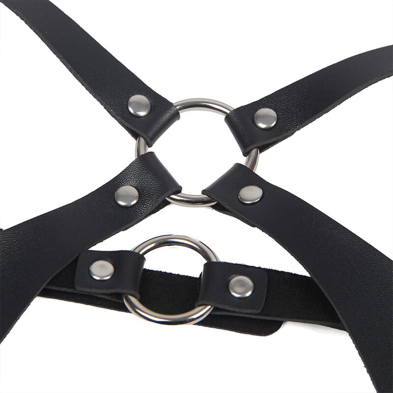 HARNAIS COMPLET AVEC BOUCLES EN CUIR NOIR TAILLE UNIQUE