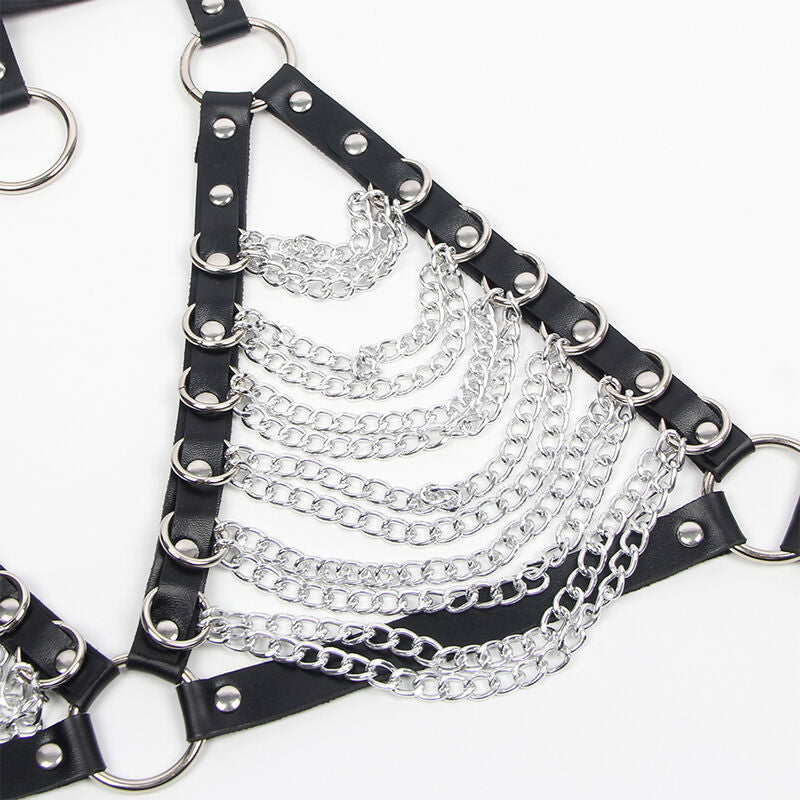 SOUTIEN-GORGE HARNAIS ET COLLIER AVEC CHAÎNE