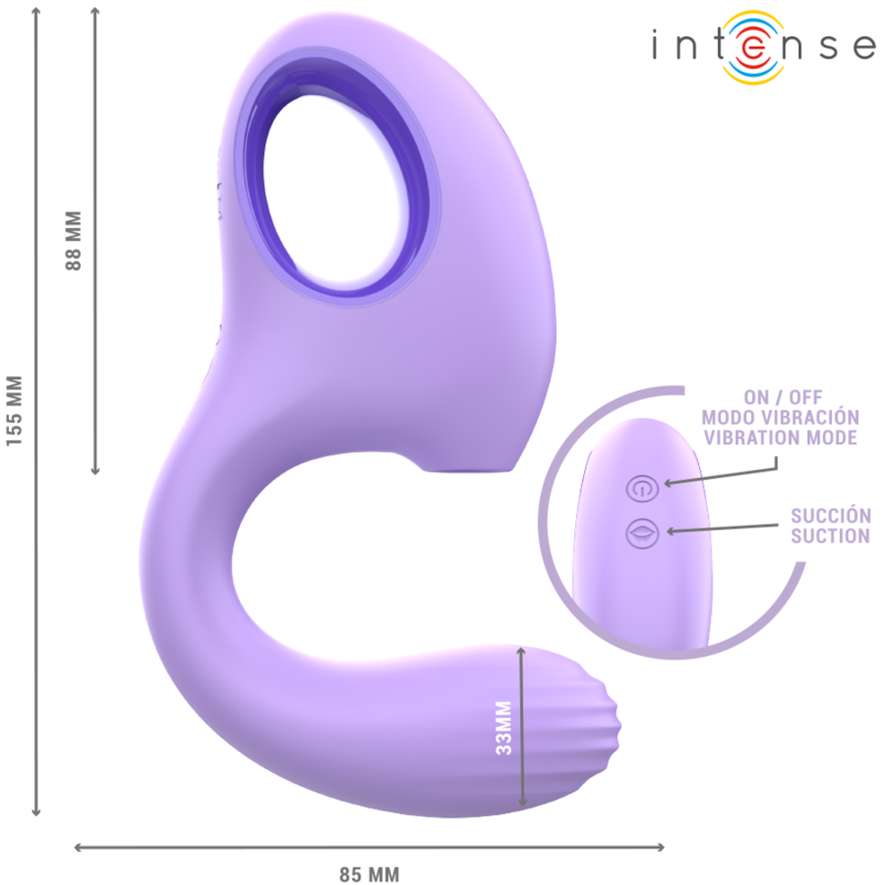INTENSE - BAXTER VIBRATEUR & STIMULATEUR VIOLET