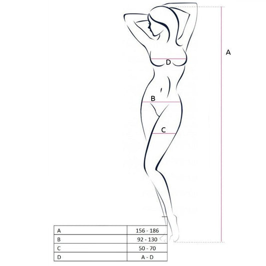 PASSION - FEMME BS053 BODYSTOCKING BLANC TAILLE UNIQUE