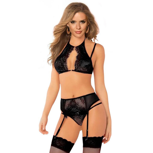 ENSEMBLE SOUTIEN-GORGE + JARRETIÈRE ET STRING